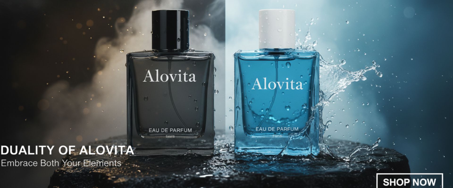 Alovita Perfume showing two elements of duality